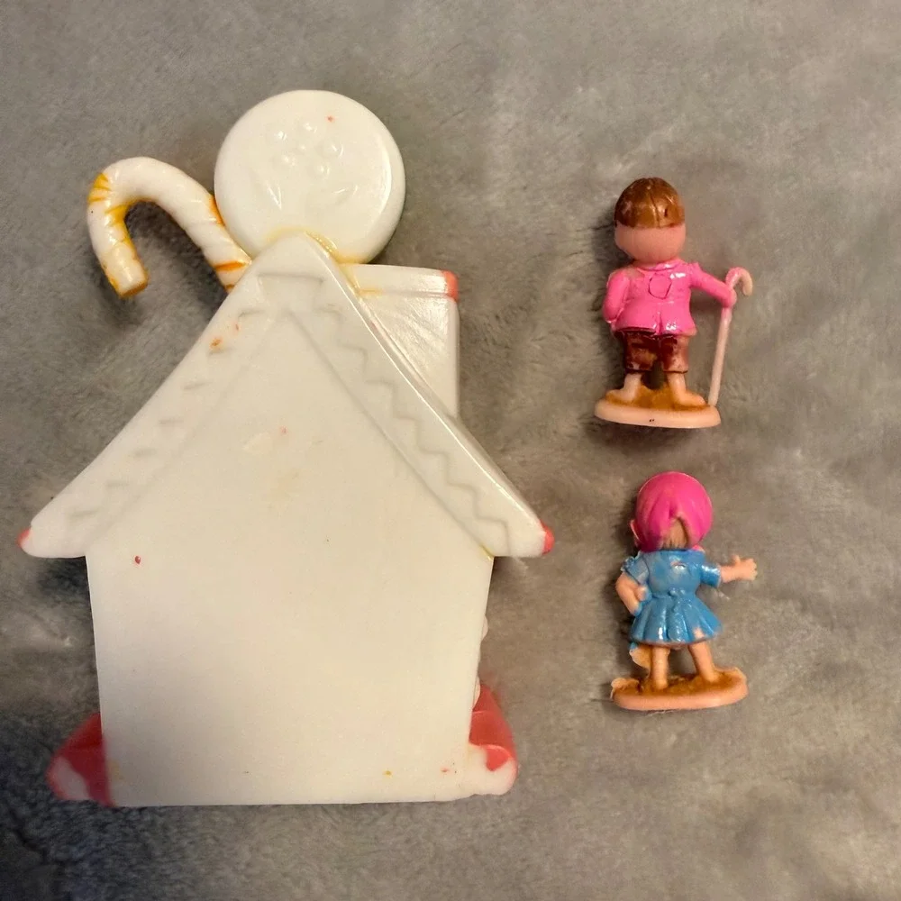 Vintage Gingerbread House Christmas Cake Topper Set 3pc‎ 1990s
